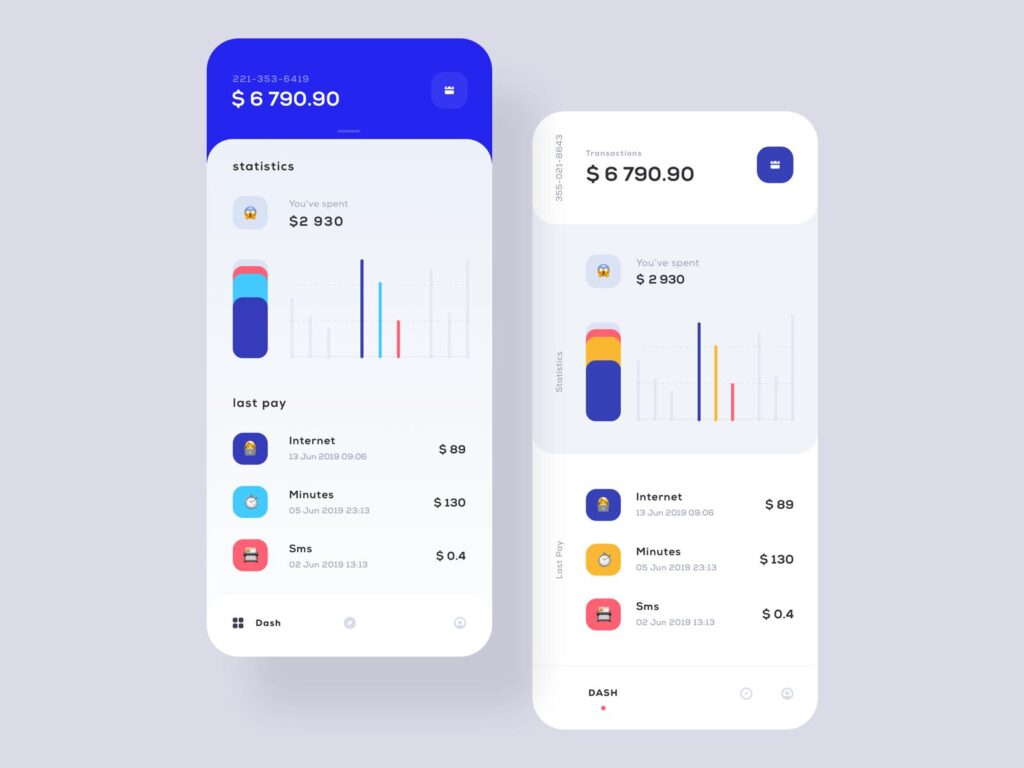 Mobile Balance Dashboard .sketch素材下载