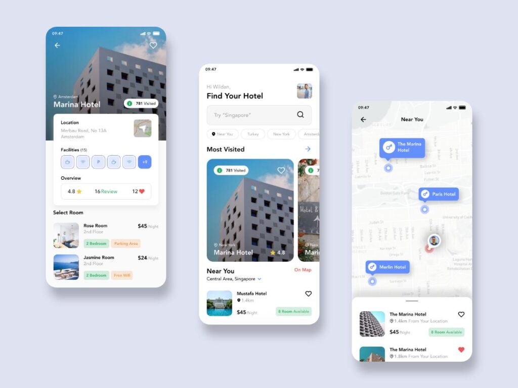 酒店预订app ui .fig素材下载