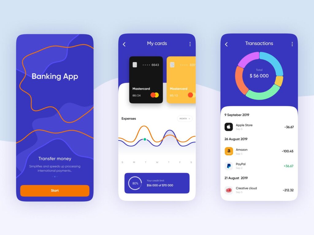 简洁银行app ui .fig素材下载