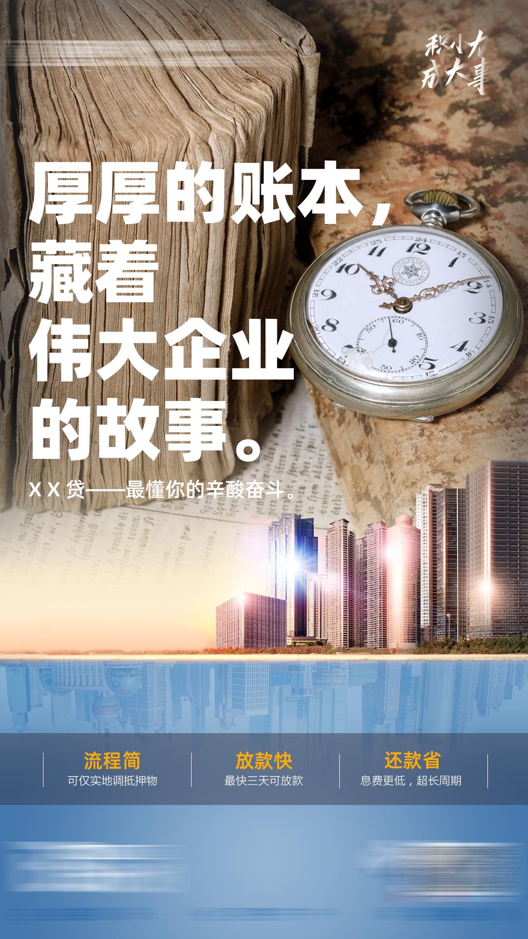 金融贷款车贷房贷经营贷理财证券推荐海报投资发布psd素材模板(2)