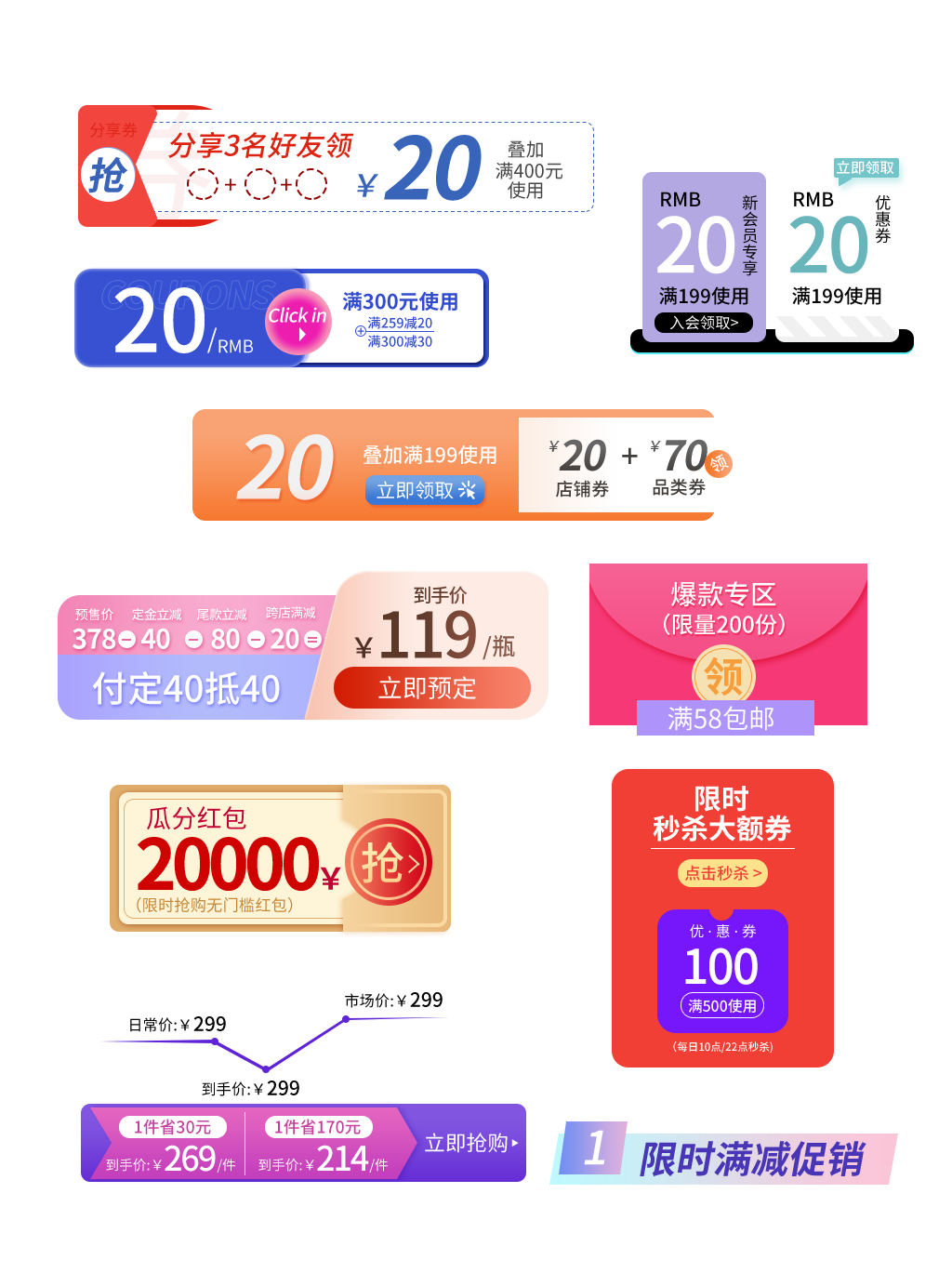 电商优惠券促销标签(59) .psd素材下载