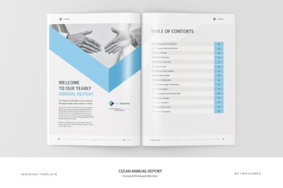 干净的年度汇报画册模板 Clean Annual Report