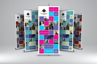 时尚易拉宝设计模板 Mini Portfolio – Roll-Up Banner 1