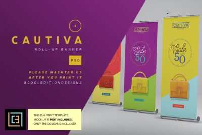 易拉宝海报设计模板 Cautiva – Roll-Up Banner 3