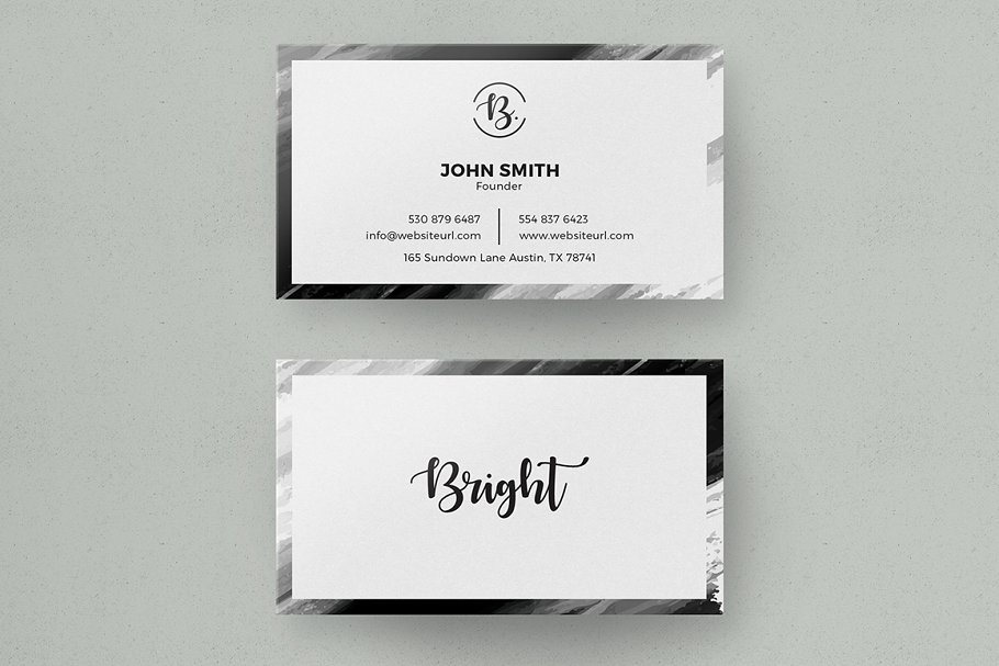 简约名片模板 Bright – Simple Clean Business Card