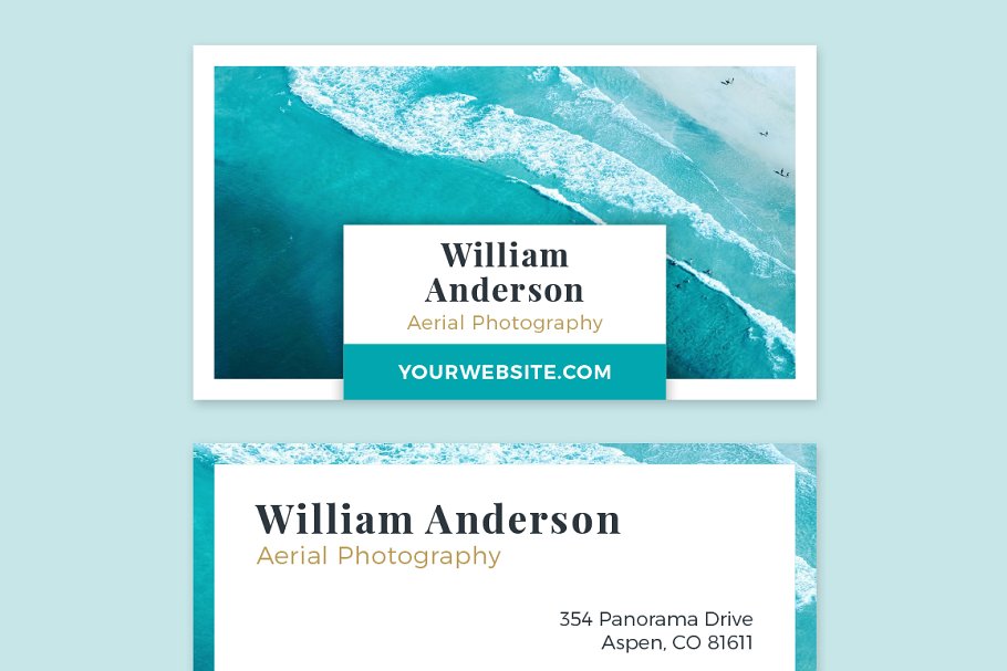 商业名片模板 Business Card Template – OCEAN