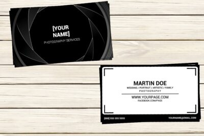 影楼名片设计模板 Photographer Business Card Template