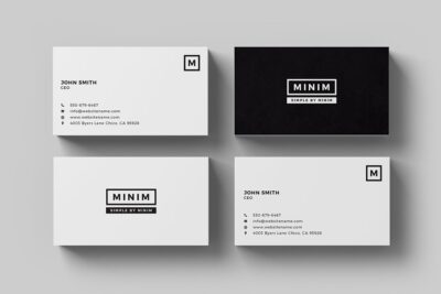 极简主义名片模板 Minim – Simple Clean Business Card