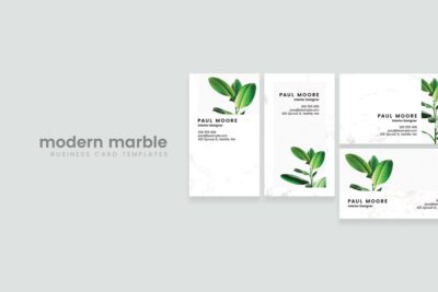 现代化商业卡片模板 Modern Marble Business Card Template