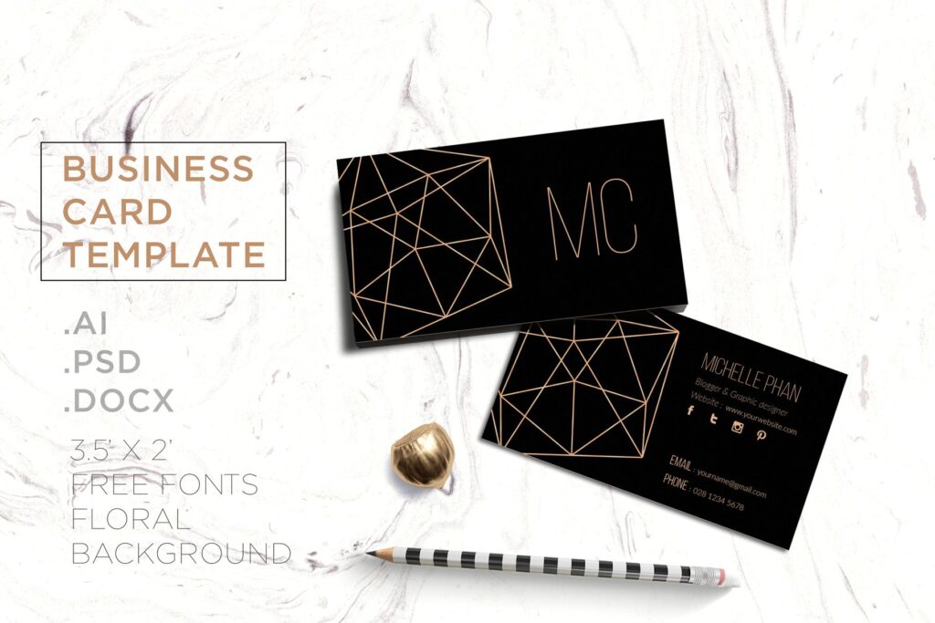 现代商业卡片模板 Modern business card template