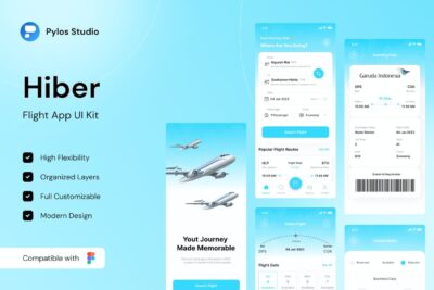 航班预订应用APP UI KIT (FIG)