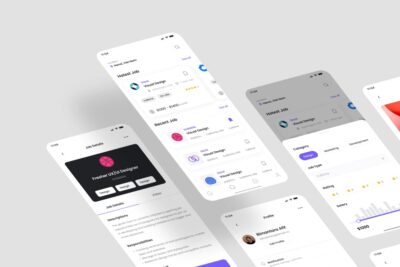 求职者移动应用APP UI KIT (FIG)