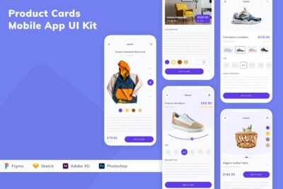 服饰电商移动应用APP UI KIT (SKETCH,FIG,XD,PSD)