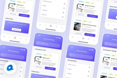 搜索在线课程应用APP UI KIT (FIG)