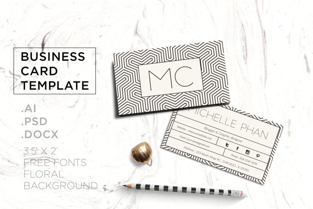 几何设计商业名片模板 Geometric business card template