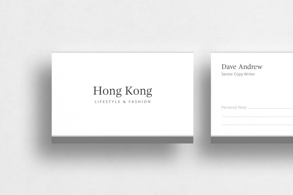 港式商业名片模板 Hong Kong Business Card