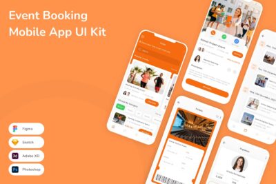 活动预订移动应用APP UI KIT (FIG,PSD,SKETCH,XD)