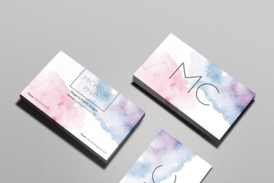 水彩名片模板 Creative watercolor business card