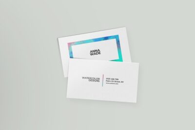 水彩商业个性名片模板 8 Watercolor Business Cards