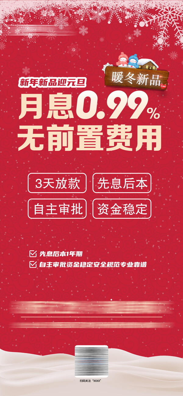 金融贷款车贷房贷经营贷理财证劵基金推荐投资海报psd素材模版(57)