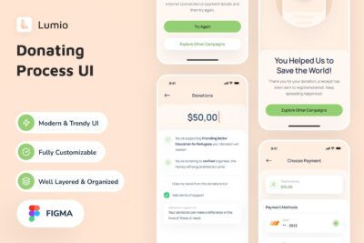 捐赠流程应用App UI Kit (FIG)
