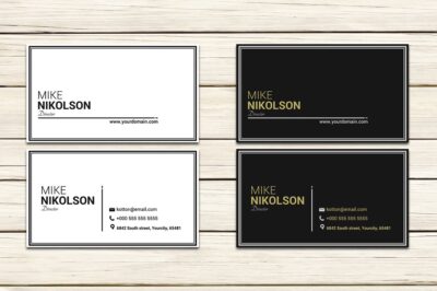 高端个性名片模板 Clean Modern Business Card Template