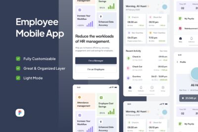 员工移动应用APP UI KIT (FIG)