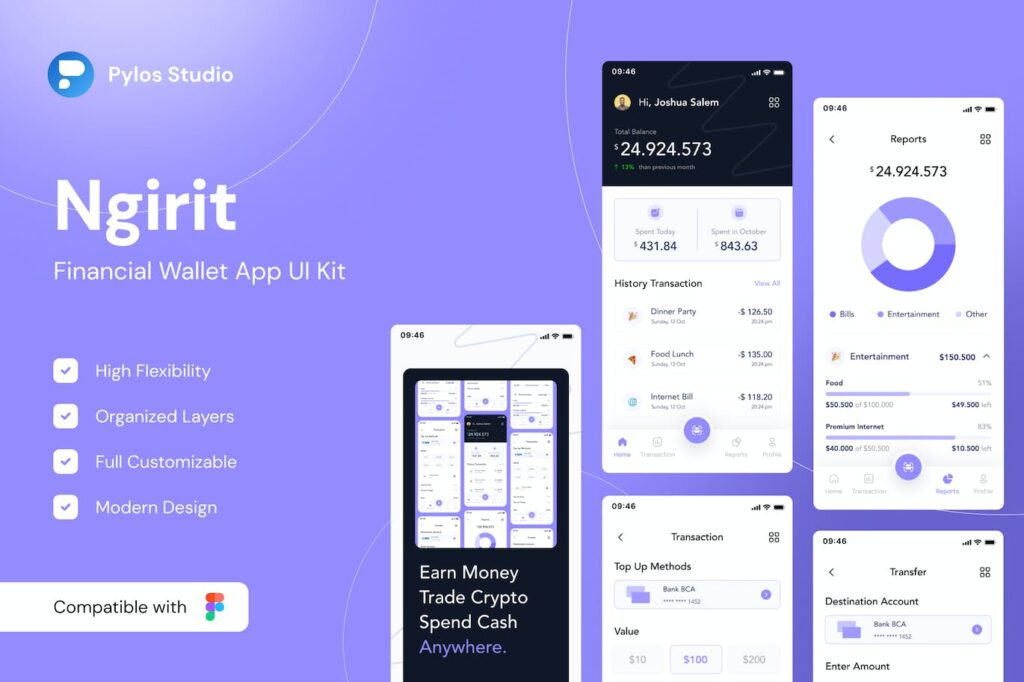 金融移动应用APP UI KIT (FIG)