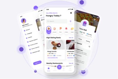 食品配送移动应用APP UI KIT (FIG)