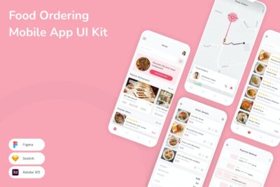 订餐移动应用APP UI KIT (SKETCH,FIG,XD)