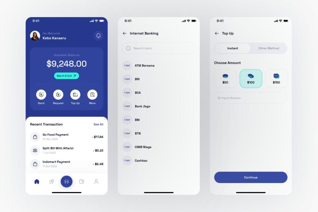 银行APP个人中心页面 APP UI KIT (FIG)