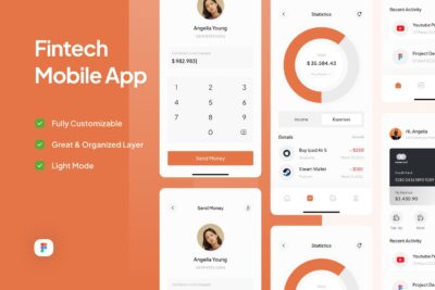 金融技术移动应用APP UI KIT (FIG)