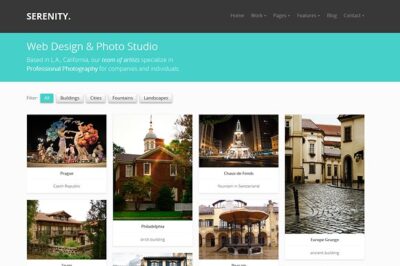 摄影博客皮肤模板 SerenityWP Responsive Portfolio