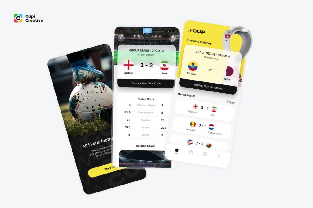 2022年世界杯-移动应用APP UI KIT (FIG)