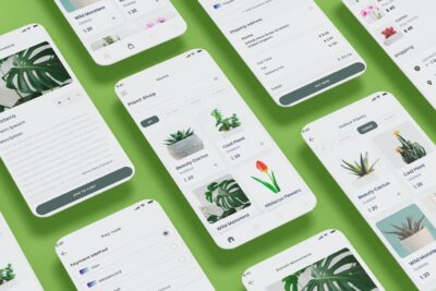 绿植电商植物电商、花园商店和花店应用APP UI KIT (FIG,PSD,XD,SKETCH)