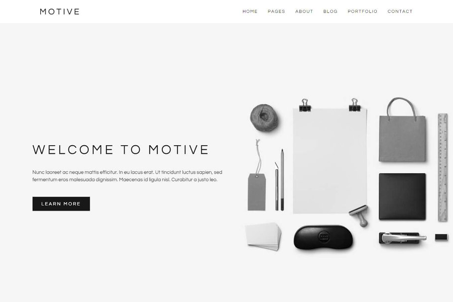 极简主义设计模板 Motive – Minimal Portfolio Template