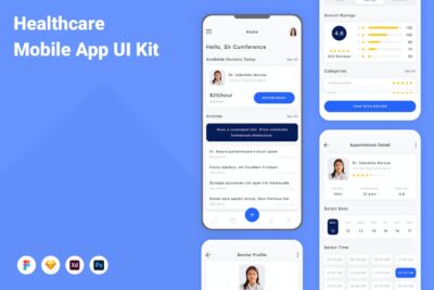 医疗保健移动应用APP UI KIT