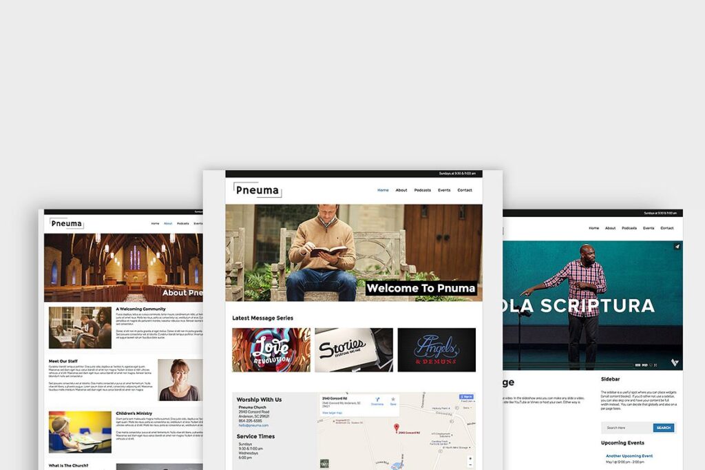 故事博客皮肤模板 Pneuma – Church WordPress Theme