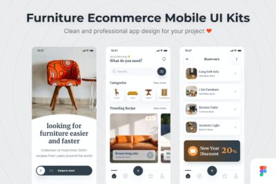家具电子商务移动APP UI KIT (FIG)
