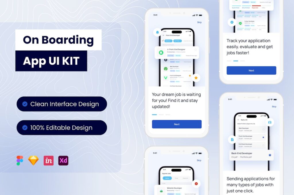 车载移动应用APP UI KIT (FIG,SKETCH,XD)