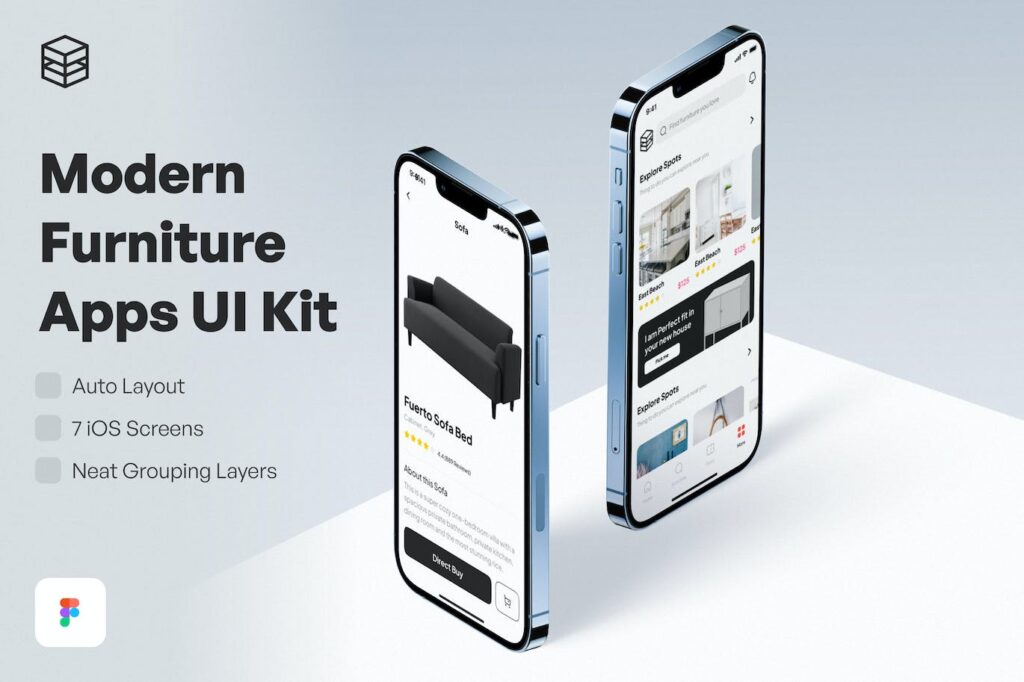 现代家具应用APP UI KIT (FIG)