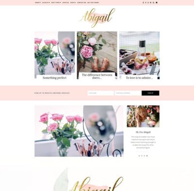 博客皮肤网站主题模板 Beauty WordPress Theme – Abigail