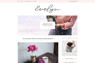 女性网站博客皮肤模板 Feminine Blogger Template – Eveline