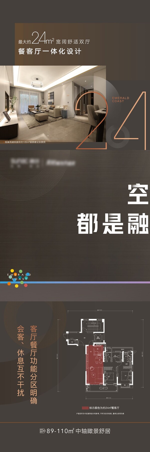 房地产三宫格价值点购房户型朋友圈热销宣传系列海报psd设计素材(6)