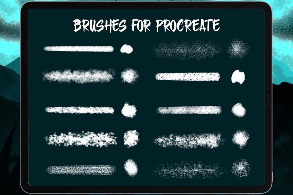 手工绘图纹理Procreate笔刷 (BRUSHSET)