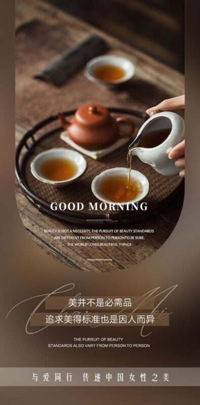 茶艺品茶茶叶茶杯煮茶文化宣传国风中式插画海报psd设计素材模版(21)