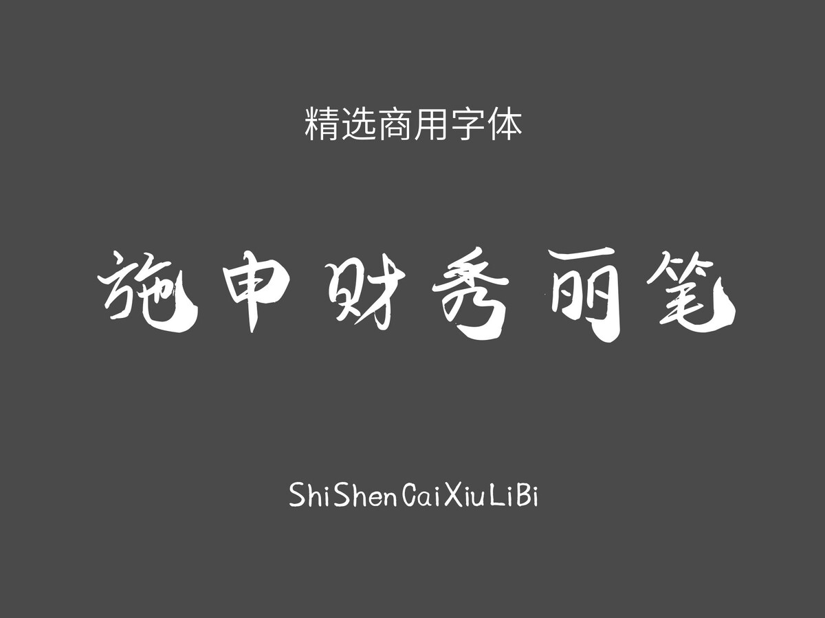 施申财秀丽笔