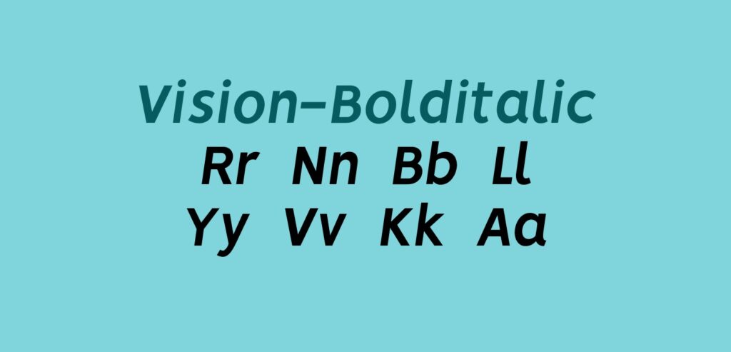 Vision-BoldItalic.otf (Vision英文)