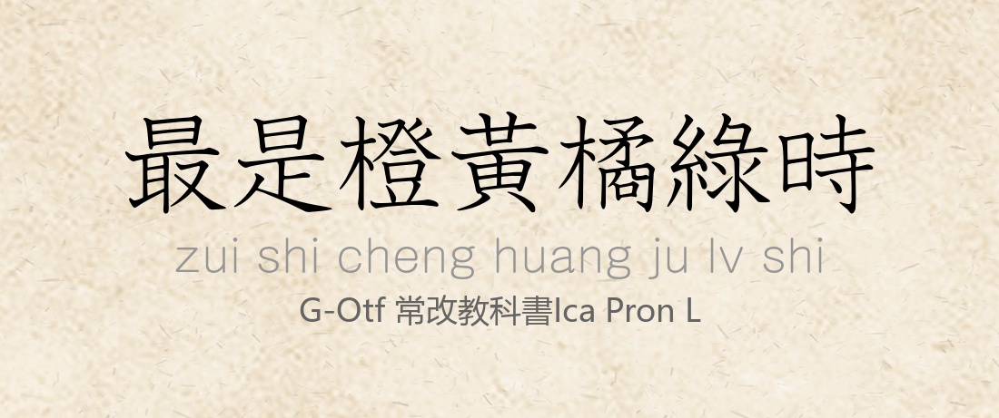 G-OTF 常改教科書ICA ProN L.otf (其他字重)