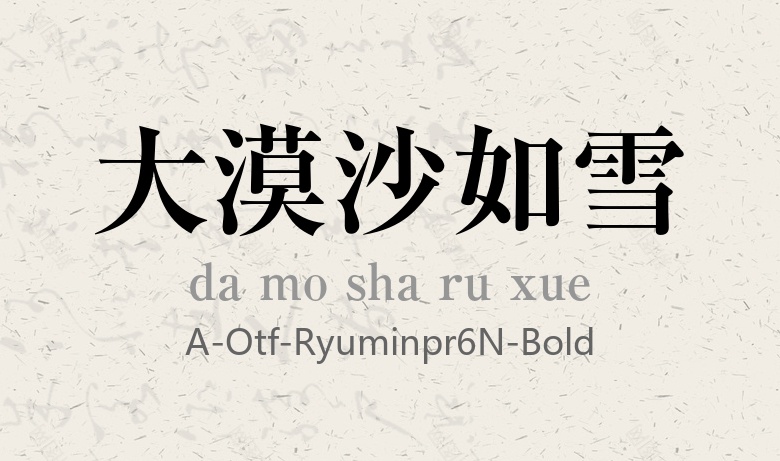 RyuminPr6N-Bold粗体.otf (森泽龙明朝)